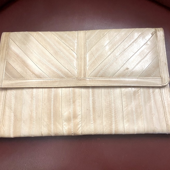 Bromet Handbags - VINTAGE 80’s Genuine EEL SKIN PURSE